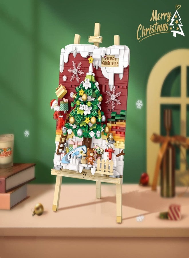 MEIEST Mini Building Blocks Christmas 3D Painting Model Set,Creative DIY Simulation Particle Stereograph Collection Construction Building Bricks Toy,Home Decor,14+(Christmas Tree) - Image 2
